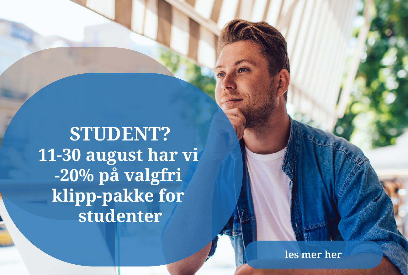 20 % rabatt på valgfri klipp-pakke til alle studenter